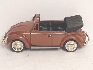 Lledo VW Volkswagon Beetle Diecast Convertable Brown Vintage Good Condition
