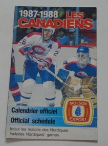 MONTREAL CANADIANS NHL pocket schedule 1987-88 - Picture 1 of 2