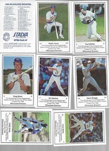 MILWAUKEE BREWERS 1988 WTMJ RADIO POLICE SET-YOUNT, MOLITOR,ETC