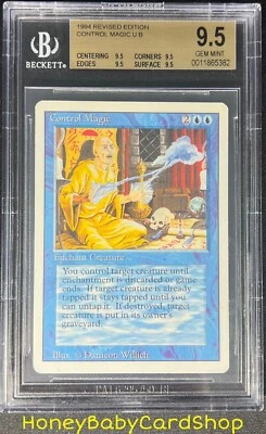 MTG 3rd Edition Revised 1994 Control Magic BGS 9.5Q (TRUE QUAD) GEM MINT 93/94 - Image 1 of 4