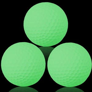 3 Pieces Golf Balls, Glow in the Dark Golf Balls Practice Golf Balls with Fluore - Picture 1 of 12