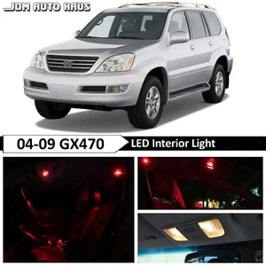 Red Interior LED Light Bulb Replacement Package Kit Fits Lexus GX470 2003-2009 - Picture 1 of 12
