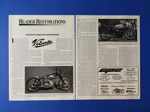 Velocette Motorcycle Thruxton Restoration - Original 4 Page Restoration Article - Picture 1 of 2