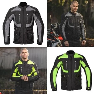 Spada Zorst CE Waterproof Motorcycle Jacket Thermal Touring Motorbike Coat Black - Picture 1 of 20