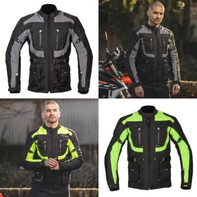 Spada Zorst CE Waterproof Motorcycle Jacket Thermal Touring Motorbike Coat Black - Image 1 of 2
