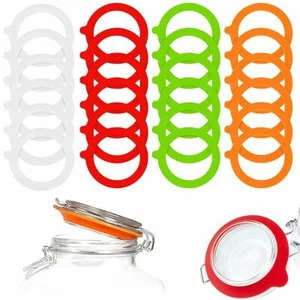 10x Replacement Gasket Airtight Rubber Seals Rings For Mason Jar Lids Leak-proof - Picture 1 of 14