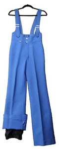Vtg 1970s Robbe Skiwear Snow Pants Bib Overalls Stretch Flare Bell Bottom USA - Picture 1 of 15