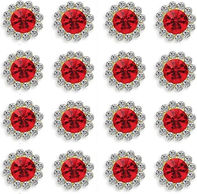 50 piezas adornos de diamantes de imitación botón de cristal plata respaldo plano hágalo usted mismo artesanía para FL Foto 1 de 4