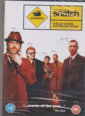 Snatch DVD  NEW Region 2 PAL - Guy Ritchie, Brad Pitt, Jason Statham - Image 1 of 2