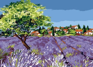 Seg De Paris Needlepoint canvas for halfstitch without yarn The Village Olive... - Picture 1 of 1
