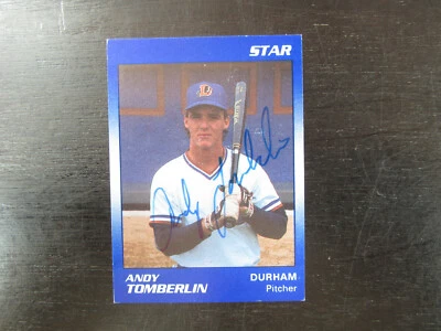 1989 Star # 74 Andy Tomberlin Autograph Signed Card (B) Durham Bulls - Image 1 of 2