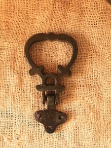 19th Century Antique Wrought Iron Door Knocker, Salvaged Front Door Hardware - Picture 1 of 13