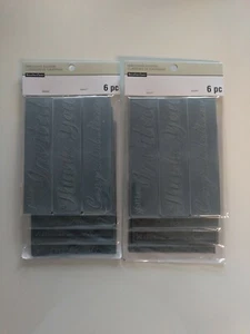 Lot of 2 RECOLLECTIONS 6pc Embossing Folders Border Sentiments Floral Frame A12 - Picture 1 of 2