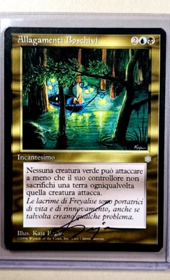 Magic the Gathering Ice Age Artist Proof Allagamenti Boschivi Flooded Woodlands - Image 1 of 3