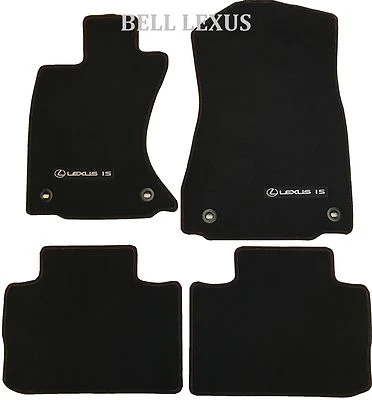 JUEGO DE ALFOMBRILLAS DE FÁBRICA LEXUS OEM 2014-2016 IS250 IS350 AWD NEGRAS CON COSTURAS ROJAS Foto 1 de 4