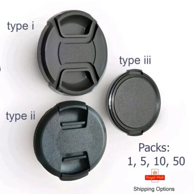 Canon Nikon Front Camera Lens Cap Sizes 49 52 55 58 62 67 72 77 82 95 105mm - Image 1 of 4