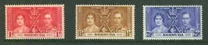 1937 Bermuda Coronation Set Mounted Mint SG107/109. - Picture 1 of 2