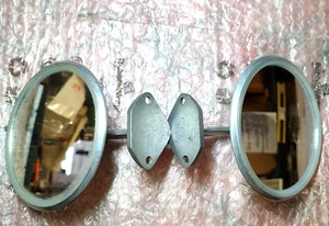 1x Specchio Retrovisore Esterno Metallo Satinato c/braccio AUTOBIANCHI FIAT 500G - Imagen 1 de 4