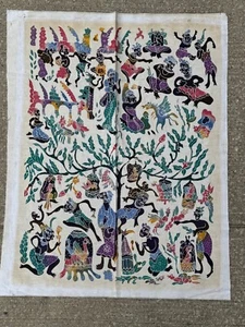 Asian, Balinese, Thai Ethnic Batik Textile Art Fabric * 35 x 27 - Photo 1 sur 4