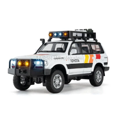 1:24 Diecast Vehicle for Toyota Land Cruiser LC80 Model Car Toy Sound Light Toy - Image 1 of 4