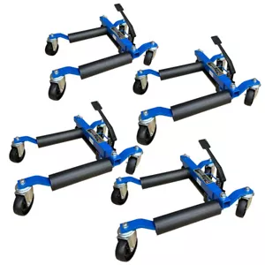 4x 12" Hydraulic Car SUV Wheel Dolly Go Jacks Vehicle Positioning Transport Jack - Picture 1 of 12