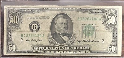 1950 New York $50 Bill 50BL26 - Image 1 of 2