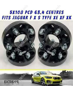 Fits Jaguar X S Type XE XF XJ XK 30mm Alloy Wheel Spacers Centric 5x108 63.4 x 4 - Picture 1 of 7
