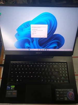 MSI Titan GT77 HX 13V 4K i9-13980HX 128GB RAM 4TB SSD 144Hz NVIDIA RTX 4090 - Image 1 of 3