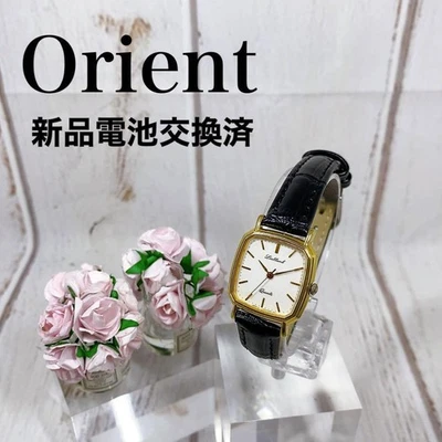 Orient Ladies Watch Square Gold Dial J65408 40 20mm Quartz Case Elegant - image 1 of 4