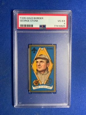 1911 T205 Gold Border Baseball George Stone PSA 4 - Image 1 of 2