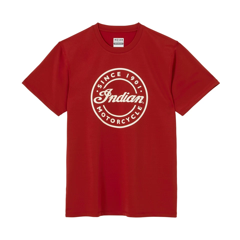 Indian Motorcycle Men's Circle Script Indian Motorcycle T-Shirt, Red - Image 1 of 3