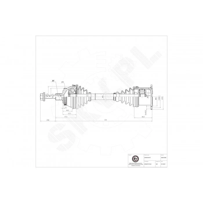Für VW Passat Audi A4 8E0407452PX Antriebswelle Vorderachse Rechts - Bild 1 von 1