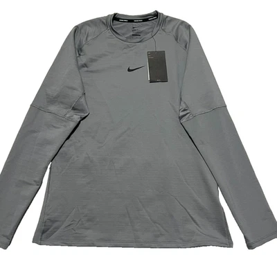 Camiseta de treino Nike masculina Pro Dri-FIT manga longa fitness cinza média nova com etiquetas - Imagem 1 de 4