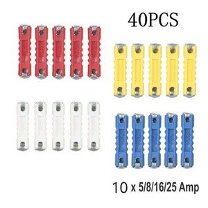 Auto Fuses Kit For Vintage Classic Cars 5A 8A 16A 25A Fuse Torpedo Type - Picture 1 of 8