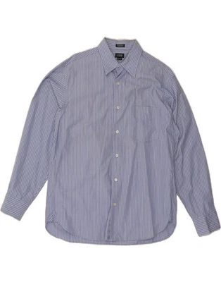 J. CREW Mens Shirt Size 15 1/2 Medium Blue Striped Cotton DW35 - Image 1 of 3