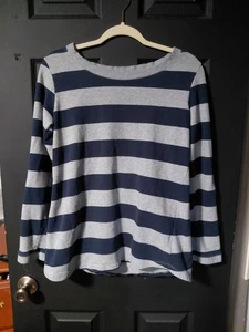 calvin klein performance m gray and navy blue striped long sleeve - Bild 1 von 6