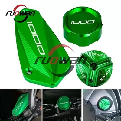 Brake Fluid Reservoir Cover Engine Oil Filler Cap For KAWASAKI Z1000 Z 1000/R - Image 1 of 4