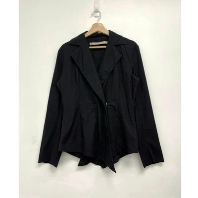 Jaqueta leve Cynthia Ashby Lagenlook assimétrica mistura de linho - Pequena  - Imagem 1 de 4