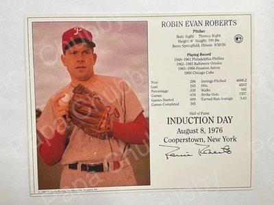 Robin Robert Philadelphia Phillies 8x10 Signed Auto Autograph Photo Induction Da - Image 1 of 2