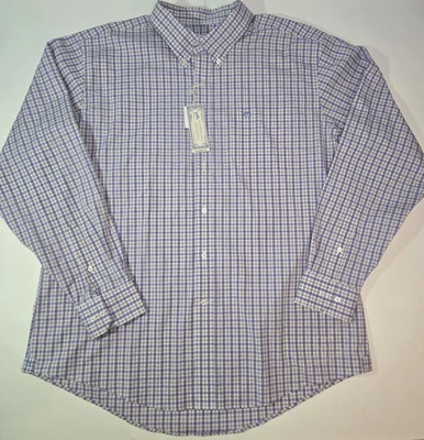 Southern Tide Men's Skipjack XXL Sport Dress Shirt Port Royal Plaid Purple NWT - Image 1 of 4