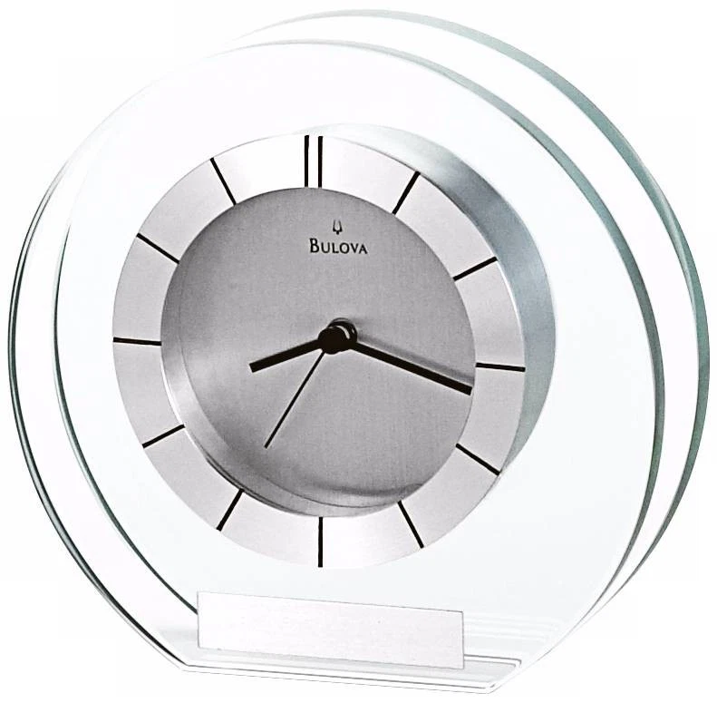 Accolade 6" Wide Bulova Table Clock - Image 1 of 1