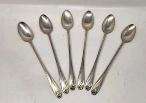 1847 ROGERS & BROS. IS, Narzissen Eisteelöffel, 6er Set, 1950-1973 SCHÖN! - Bild 1 von 4