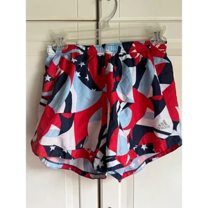 Adidas Running Shorts XL (16) Red White Blue Stars Patriotic USA Flag - Picture 1 of 7
