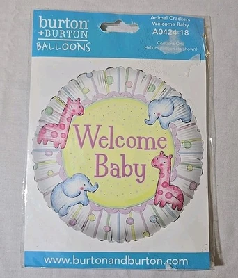 Galletas de animales Welcome Baby Burton & Burton A0424-18 globo de Mylar Foto 1 de 2