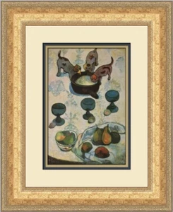 Paul Gauguin Still Life with Three Puppies Custom Framed Print - Picture 1 of 2