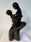 Haeger Black Ceramic Dancing Couple Figurine, 15"