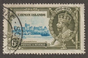 EDSROOM-18307 Cayman Islands 83 Used Cayman Brac Cancel 1935 George V CV$10 - Picture 1 of 2