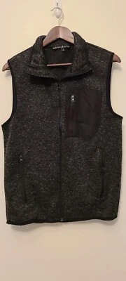 Chaleco Beverly Hills Polo Club Hombre Gris Carbón Negro Cremallera Completa Cuello Alto Talla M Foto 1 de 4