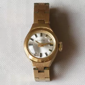 Alte mechanische ZentRa Damen Uhr 180 172 34 / vergoldet Armband-schließe defekt - Bild 1 von 10