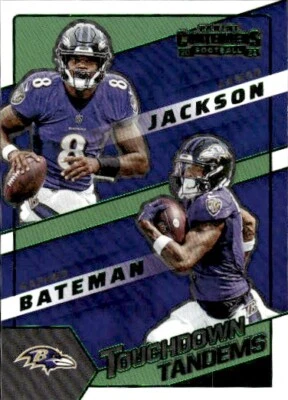 2022 Panini Contenders #TDT-LJA Lamar Jackson / Bateman Tandems Baltimore - Image 1 of 2